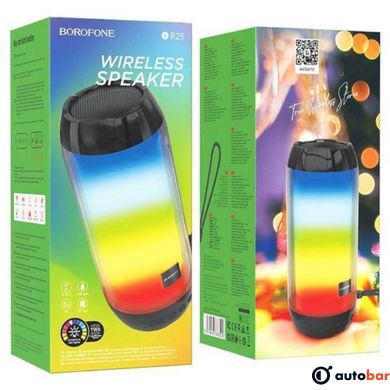 Портативна колонка BOROFONE BR25 Crazy sound colorful luminous BT speaker Black