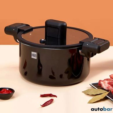 Кастрюля-cкороварка Xiaomi HuoHou Stainless Steel Enamel Micro Pressure Cooker (Black)