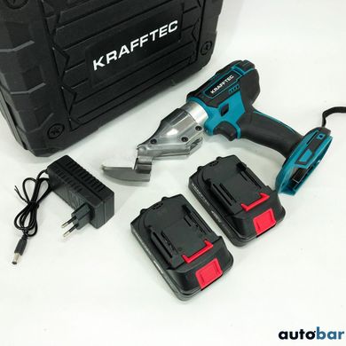 Ножиці акумуляторні по металу в кейсі Krafftec DJS130R, 2 акб 36V/5AP ws88638