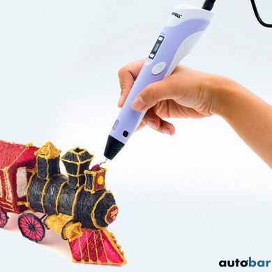 3D ручка Smart 3D Pen 2 c LCD дисплеєм. Колір фіолетовий