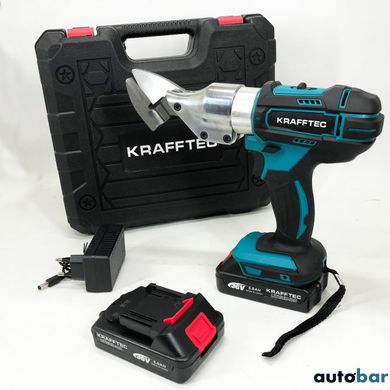 Ножиці акумуляторні по металу в кейсі Krafftec DJS130R, 2 акб 36V/5AP ws88638