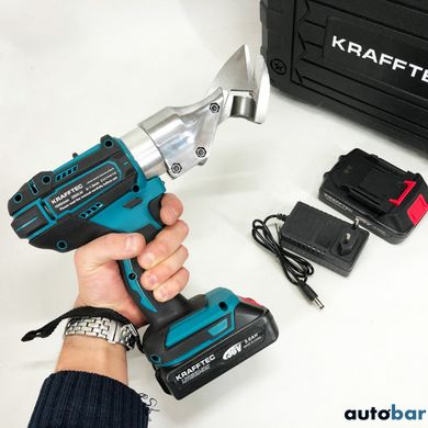 Ножиці акумуляторні по металу в кейсі Krafftec DJS130R, 2 акб 36V/5AP ws88638